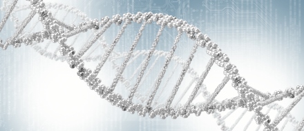DNA-Helix mit Binärcode